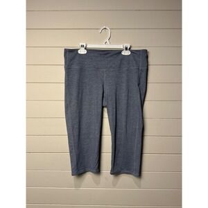 Athleta Women's Blue Silver Heathered Capri Athletic Leggings Size L